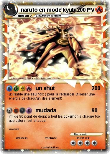 Pokemon naruto en mode kyubi