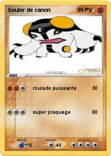 Pokemon bouler de canon