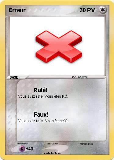 Pokemon Erreur
