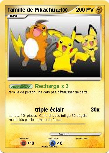 Pokemon famille de Pikachu