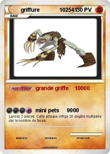 Pokemon griffure             102541