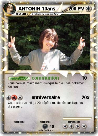 Pokemon ANTONIN 10ans