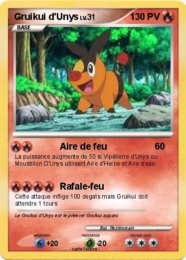 Pokemon Gruikui d'Unys