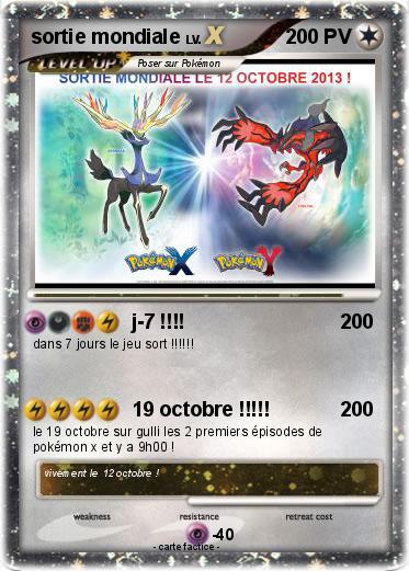 Pokemon sortie mondiale