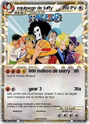 Pokemon equipage de luffy