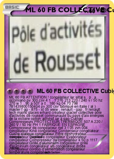 Pokemon ML 60 FB COLLECTIVE Cubigel