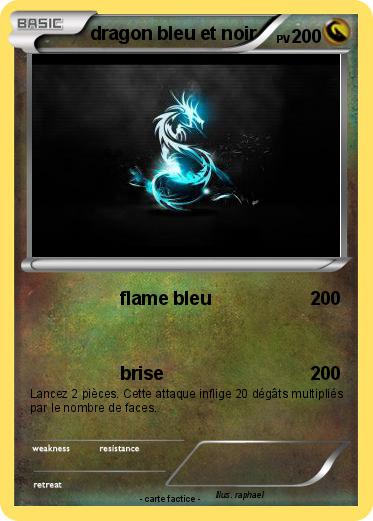 Pokemon dragon bleu et noir