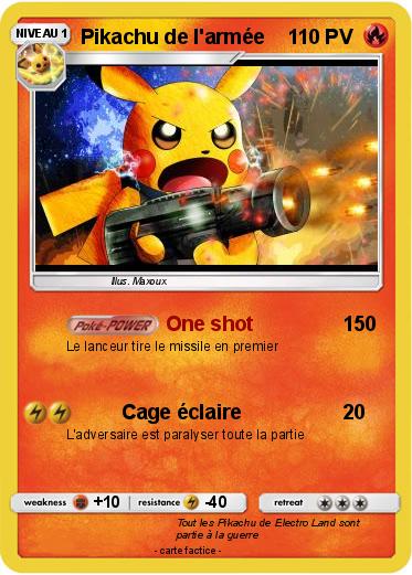 Pokemon Pikachu de l'armée