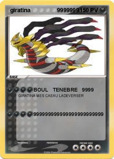 Pokemon  giratina                 9999999