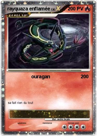 Pokemon rayquaza enflamée