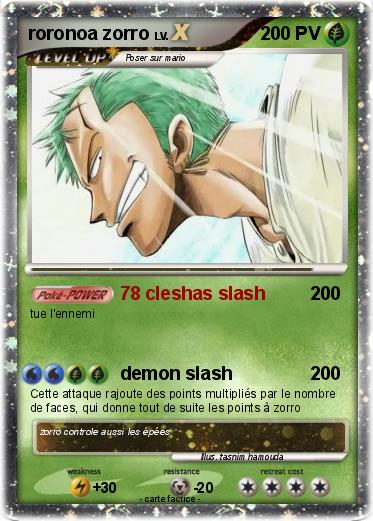 Pokemon roronoa zorro