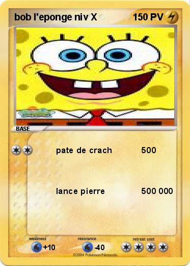 Pokemon bob l'eponge niv X
