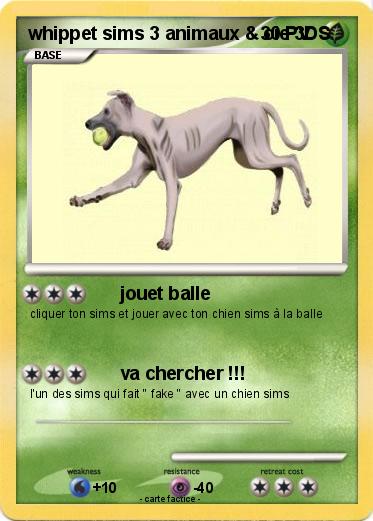Pokemon whippet sims 3 animaux & cie 3DS