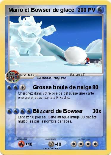 Pokemon Mario et Bowser de glace