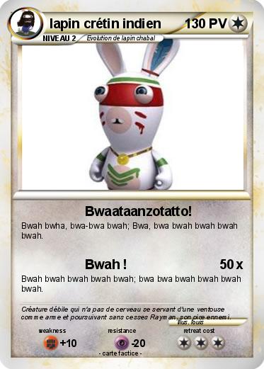 Pokemon lapin crétin indien
