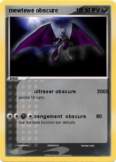 Pokemon mewtewe obscure           10  
