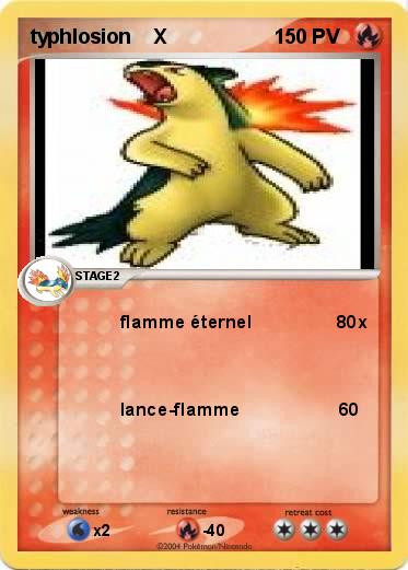 Pokemon typhlosion    X                   1