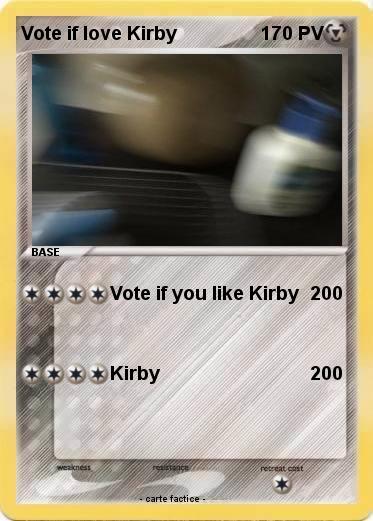 Pokemon Vote if love Kirby