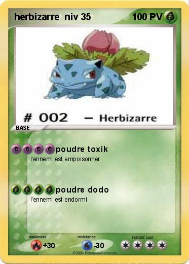 Pokemon herbizarre  niv 35