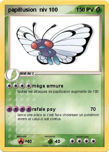 Pokemon papillusion  niv 100