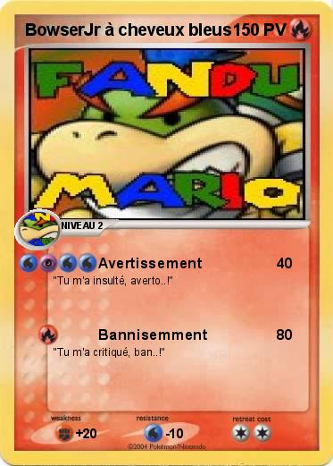 Pokemon BowserJr à cheveux bleus