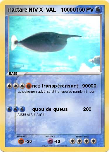 Pokemon nactare NIV X  VAL   10000