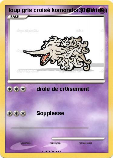 Pokemon loup gris croisé komondor ( hµbride )