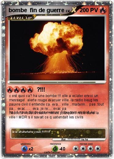 Pokemon bombe  fin de guerre