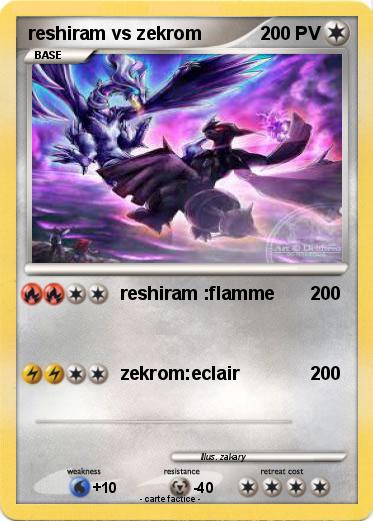 Pokemon reshiram vs zekrom