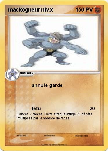 Pokemon mackogneur niv.x