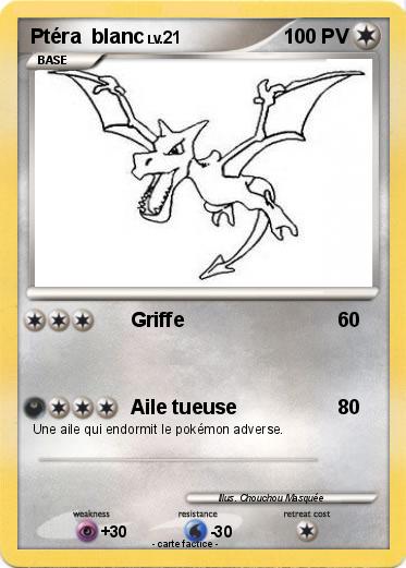 Pokemon Ptéra  blanc