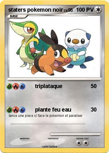 Pokemon staters pokemon noir