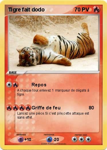 Pokemon Tigre fait dodo