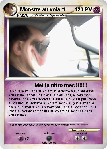 Pokemon Monstre au volant