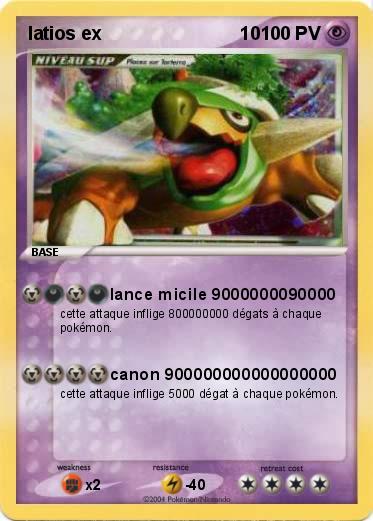 Pokemon latios ex                           10