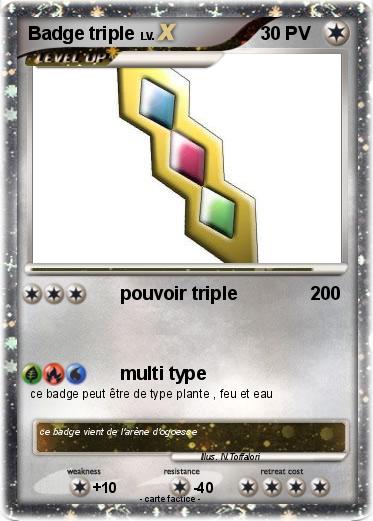 Pokemon Badge triple