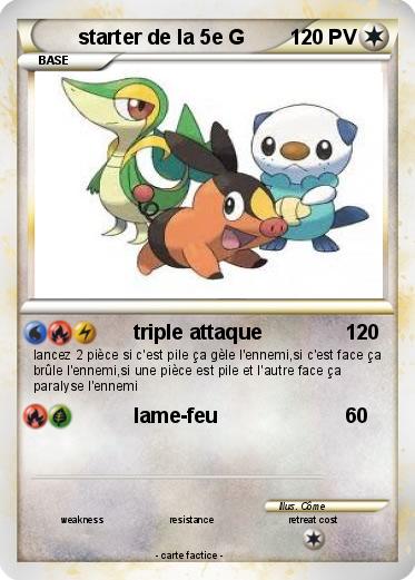 Pokemon starter de la 5e G