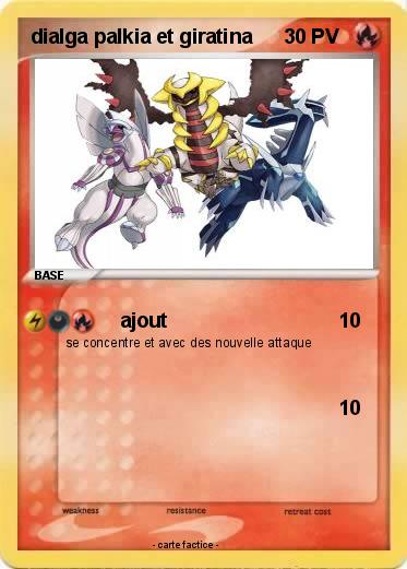 Pokemon dialga palkia et giratina