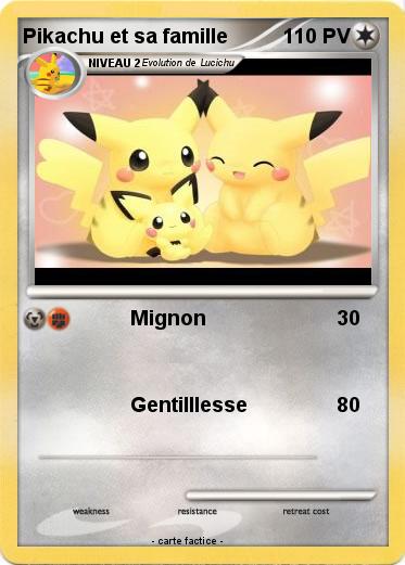 Pokemon Pikachu et sa famille