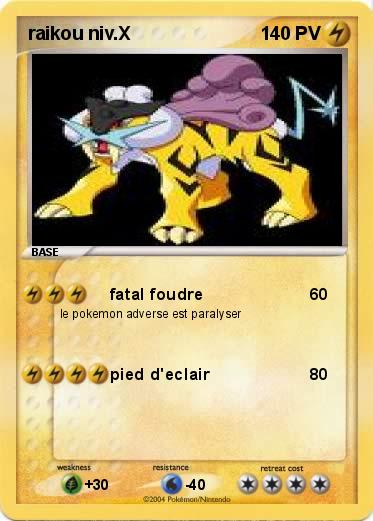 Pokemon raikou niv.X