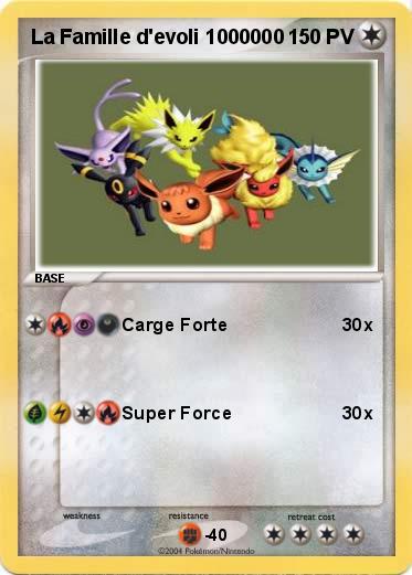 Pokemon La Famille d'evoli 1000000