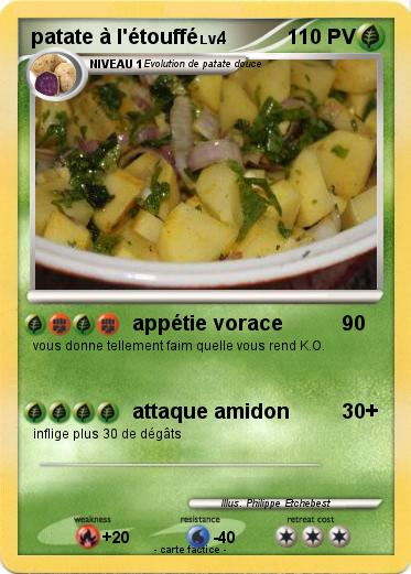 Pokemon patate à l'étouffé