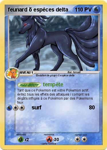 Pokemon feunard δ espèces delta