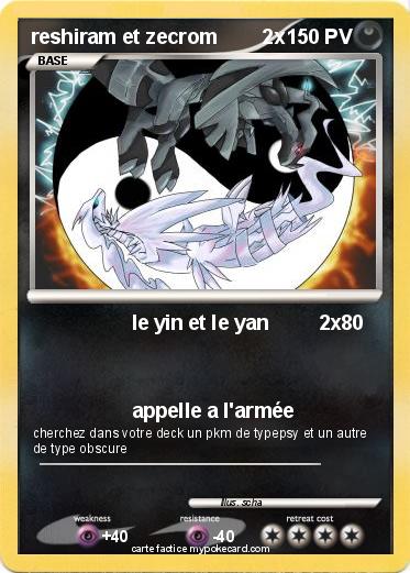 Pokemon reshiram et zecrom        2x