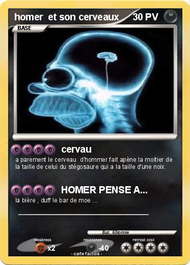Pokemon homer  et son cerveaux