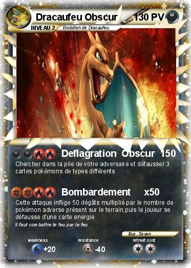 Pokemon Dracaufeu Obscur