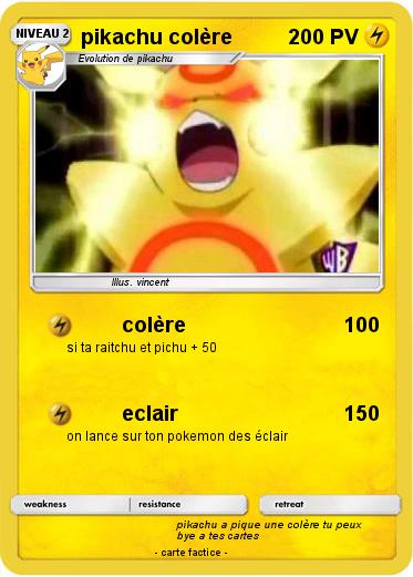 Pokemon pikachu colère