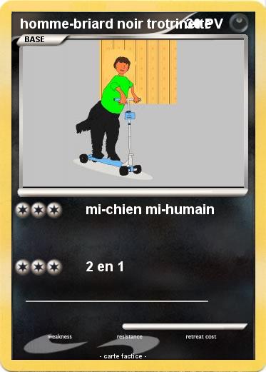 Pokemon homme-briard noir trotrinette