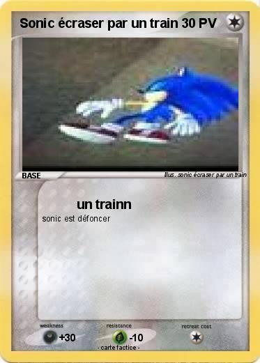 Pokemon Sonic écraser par un train