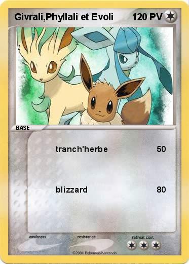 Pokemon Givrali,Phyllali et Evoli